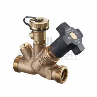 Клапан балансировочный Oventrop Aquastrom KFR - 1" (Ду20, НР/НР, PN16, 120°C, со спуск.краном)