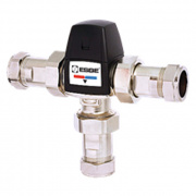 Клапан термостатический смесительный ESBE VTA563 - CPF28мм (компрессионное подключение, с переходником НР 1", Tmax. 95°C, точка переключения 45-65°C, никелированный)