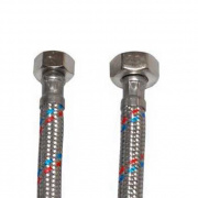 Подводка для воды гибкая Industrias Mateu (Гайка/Гайка) - 1/2" x 3/8" (длина 1200 мм)