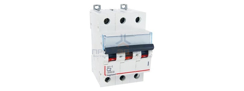 Автоматический выключатель Legrand DX3-E C2 3П 6000/6kA (автомат электрический)