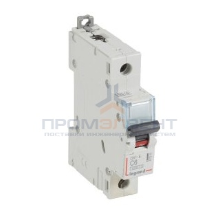 Автоматический выключатель Legrand DX3-E C6 1п 6000/6kA (автомат электрический)