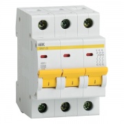 Автоматический выключатель ВА47-29 3Р 3А 4,5кА характеристика D ИЭК (автомат)